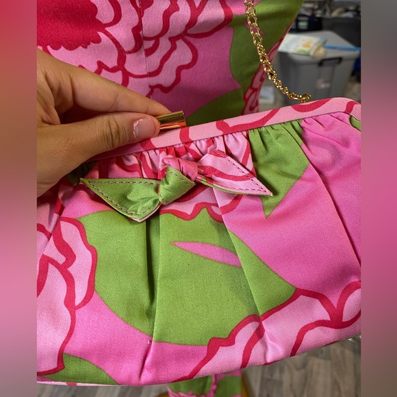 Talbots Matching Pink Floral OUTFIT Dress and Purse - Picture 5 of 12